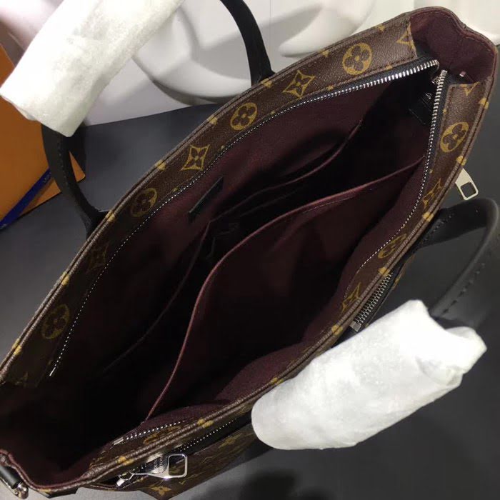 路易威登LV頂級原單M61288 Monogram Macassar通勤手袋 Damier Graphite帆布 YDH1206